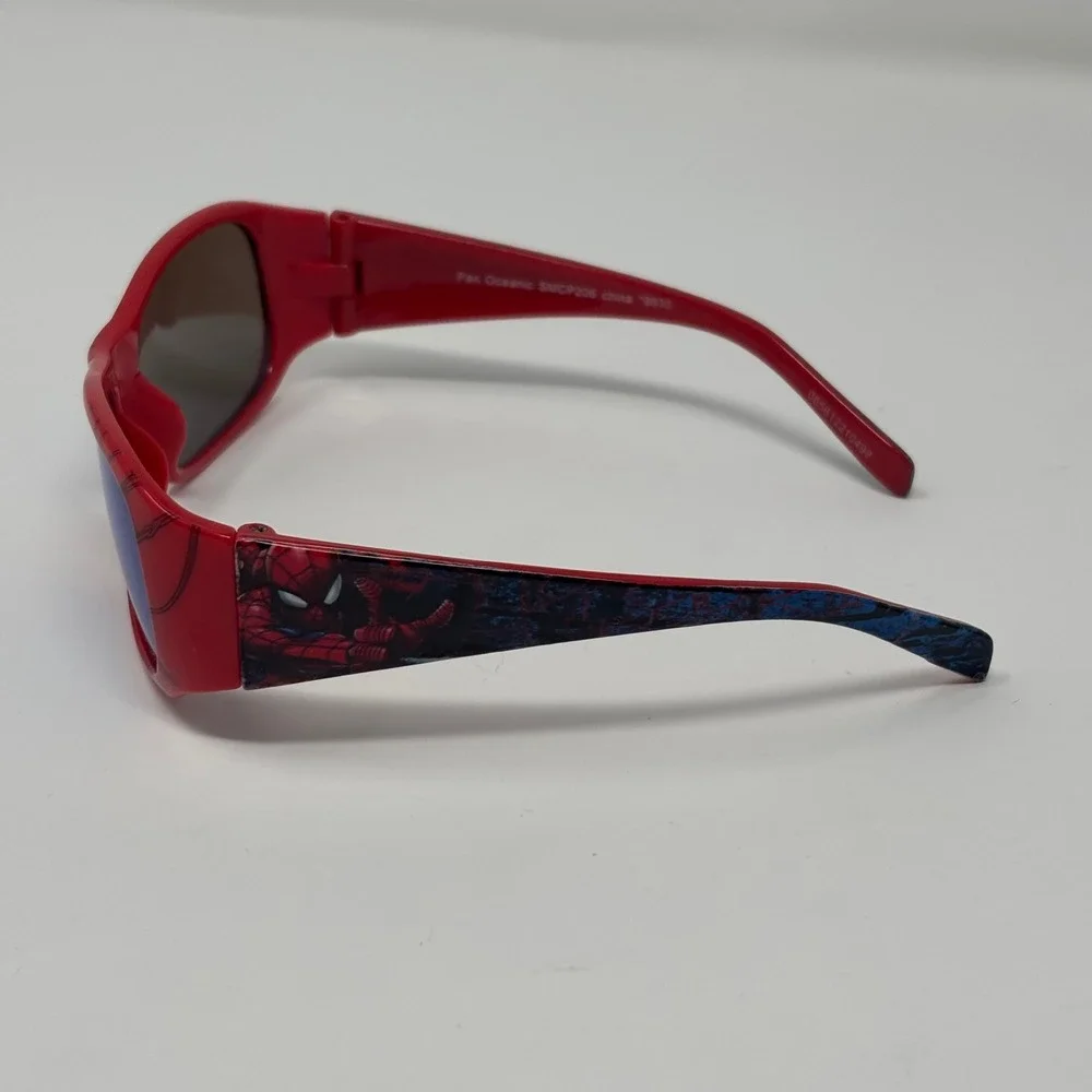 Marvel Spider Man Sunglasses Kids Red Web‎ Graphic Blue Tinted Lenses Superhero
